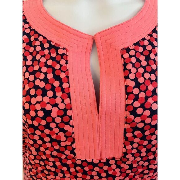 New York & Company Shift Dress Women's Size Large Polka Dot Pattern Pink black - Picture 5 of 5